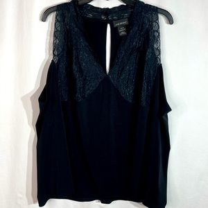 Lane Bryant Black Sleeveless Blouse Size 22/24.     0351